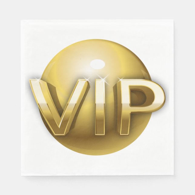 Servilleta De Papel Emblema VIP de oro de lujo 3D (Anverso)