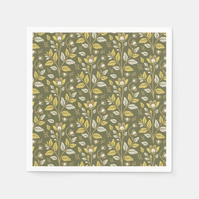 Servilleta De Papel Embrace Nature with Elegant Floral Patterns (Anverso)