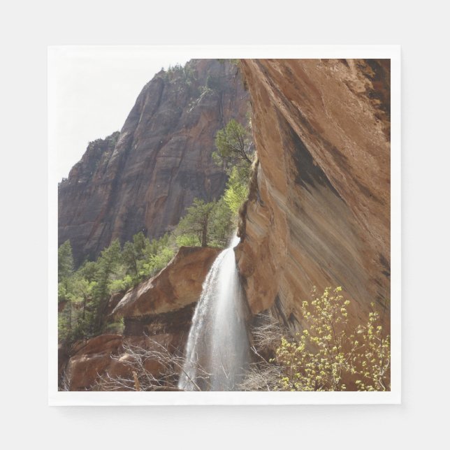 Servilleta De Papel Emerald Pool Falls III del Parque Nacional Zion (Anverso)