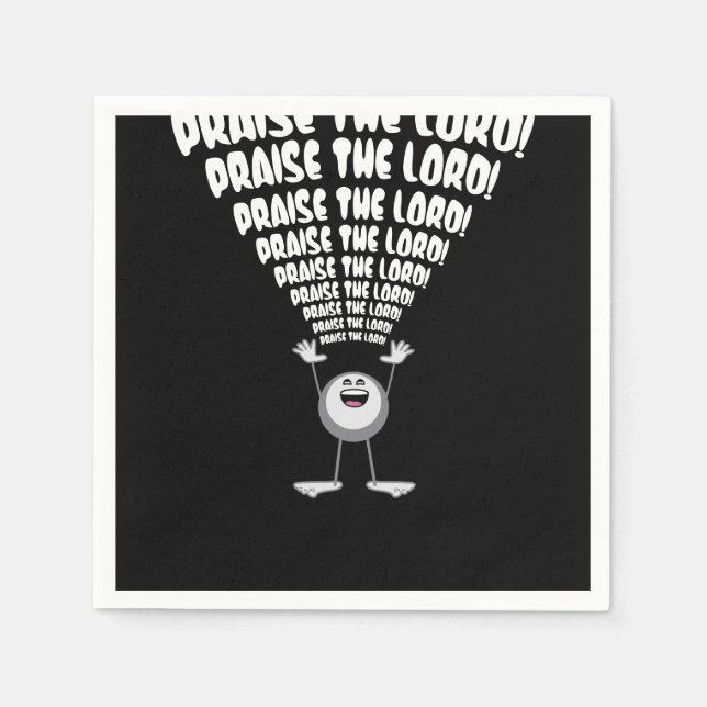 Servilleta De Papel Emoji de Alabar al Señor (Anverso)