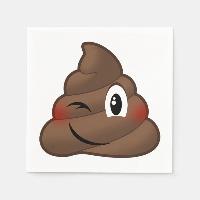 Servilleta De Papel Emoji de Caca de Invierno (Anverso)