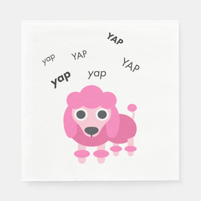 Servilleta De Papel Emoji Yap Poodle Cute (Anverso)