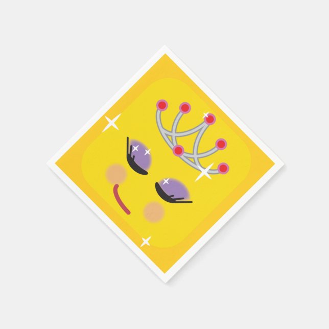Servilleta De Papel Emoticon de Princesa Espárrica (Borde)