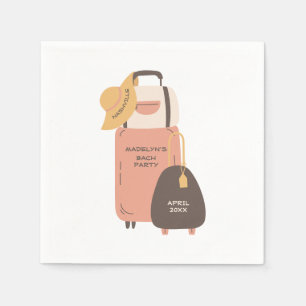 Servilleta De Papel Empaquetar tus maletas Destino Bachelorette