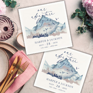 Servilleta De Papel Empezó nuestra aventura en la selva de pino rústic