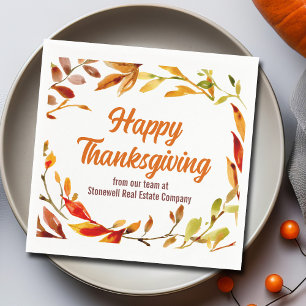 Servilleta De Papel Empresa de hojas de otoño personalizadas Feliz Día