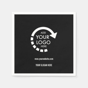 Servilleta De Papel empresa de logotipo de personalizado   Negro moder