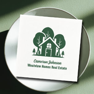 Servilleta De Papel Empresa Inmobiliaria Personalizada Forest Open Hou