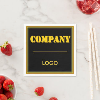 Servilleta De Papel Empresa personalizada negra moderna personalizada