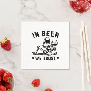 Servilleta De Papel En cerveza confiamos esqueleto relajante Beer Pong