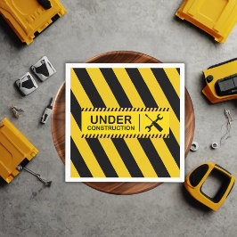 Servilleta De Papel En construcción, Baby Shower bulldozer