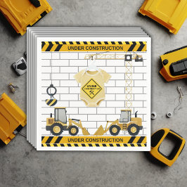 Servilleta De Papel En construcción Baby Shower de ropa de bebé