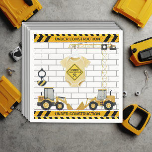 Servilleta De Papel En construcción Baby Shower de ropa de bebé