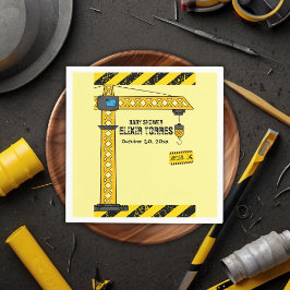 Servilleta De Papel En construcción Tower Cranes Baby Shower