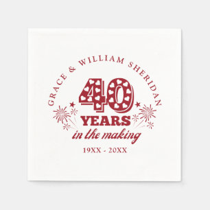 Servilleta De Papel En el 40° aniversario Boda