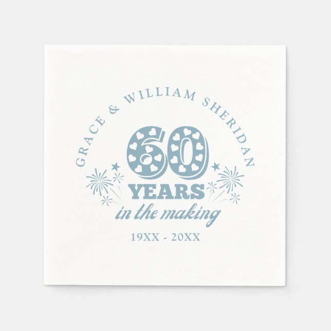 Servilleta De Papel En el 60° aniversario Boda (Anverso)