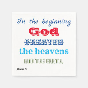 Servilleta De Papel En el principio, Dios creado