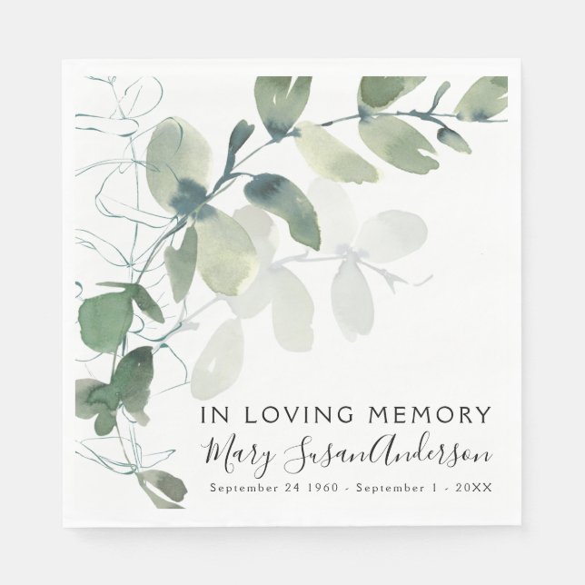 Servilleta De Papel En la memoria amorosa Eucalyptus (Anverso)