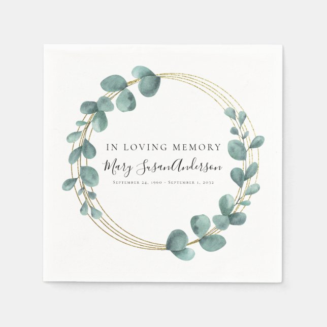 Servilleta De Papel En la memoria amorosa Eucalyptus (Anverso)