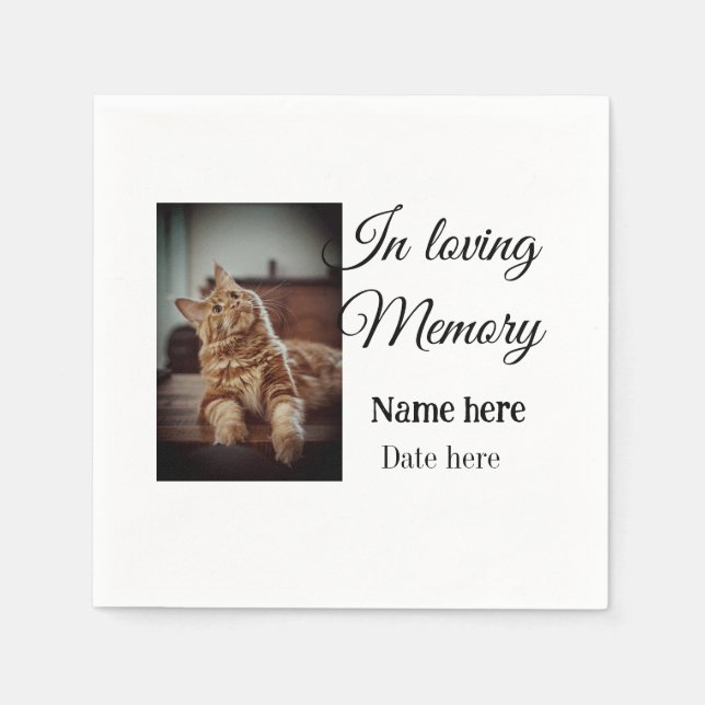 Servilleta De Papel En la memoria amorosa mantener el recuerdo añadir  (Anverso)