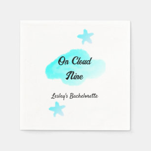 Servilleta De Papel En la nube nueve nubes pastel azul estrella desped