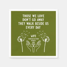 Servilleta De Papel En la recepción funeraria de memoria