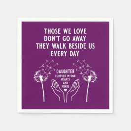 Servilleta De Papel En la recepción funeraria de memoria