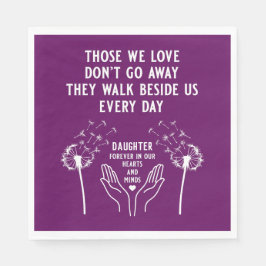 Servilleta De Papel En la recepción funeraria de memoria