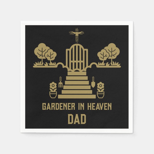 Servilleta De Papel En memoria Bereavement Gardener Funeral (Anverso)