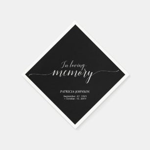 Servilleta De Papel En Memoria Querida Funeral Memorial con Letra El