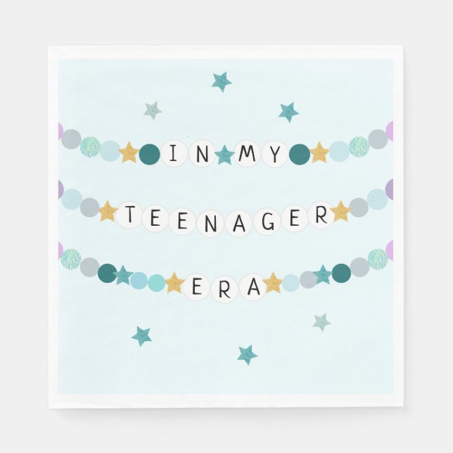 Servilleta De Papel En mi fiesta de cumpleaños de la era de la pulsera (Anverso)