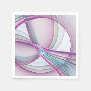 Servilleta De Papel En Movimiento, Arte Fractal Abstracto Colorido Mod