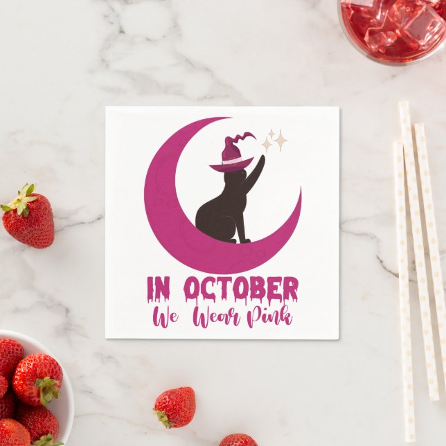 Servilleta De Papel En Octubre Usamos Conciencia Sobre El Cáncer De Ma (In situ)