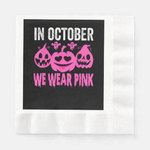 Servilleta De Papel En Octubre Usamos La Sala De Calabaza De Cáncer De