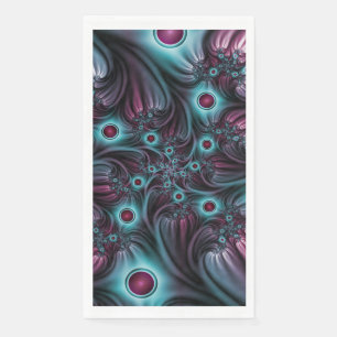 Servilleta De Papel En profundidad Arte fractal rosa azul abstracto ab