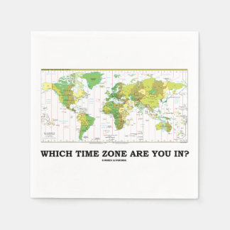 Servilleta De Papel ¿En Qué Zona Horaria Estás? Mapa mundial