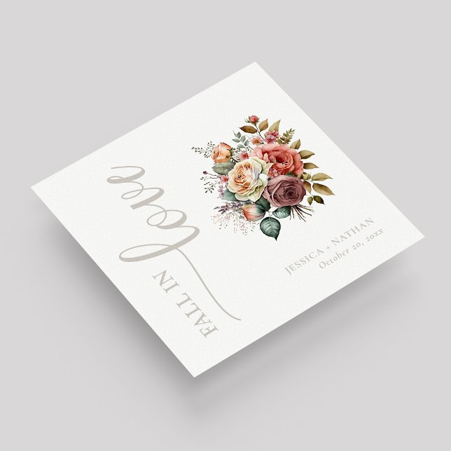 Servilleta De Papel Enamorada de este Boda de Personalizable (Fall in Love with These Customizable Wedding Napkins)