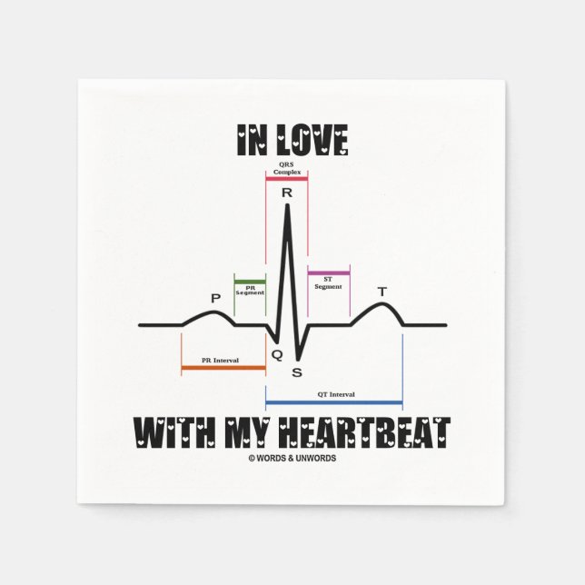 Servilleta De Papel Enamorado de mi electrocardiograma (Anverso)