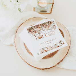 Servilleta De Papel Enamorado de Wildflower Rustic Baby Shower