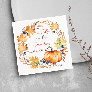 Servilleta De Papel Enamorarse de las hojas de calabaza corona para la