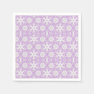 Servilleta De Papel Encaje antiguo - blanco y lavanda
