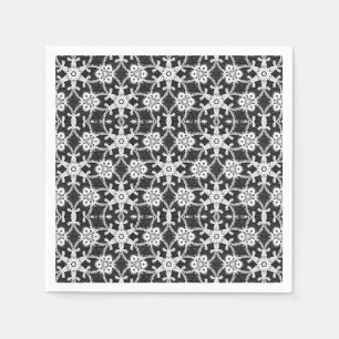 Servilleta De Papel Encaje antiguo - blanco y negro