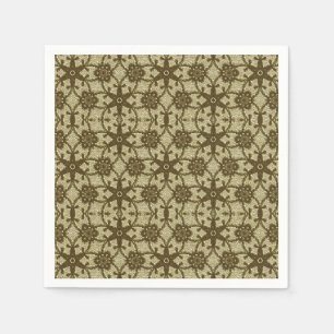 Servilleta De Papel Encaje antiguo - chocolate y beige