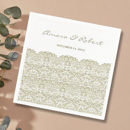 Servilleta De Papel Encaje beige elegante
