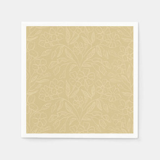 Servilleta De Papel Encaje Floral En Amarillo