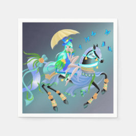 Servilleta De Papel Encantada equitación