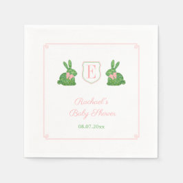 Servilleta De Papel Encantador Fiesta Baby Shower Chica de conejito de