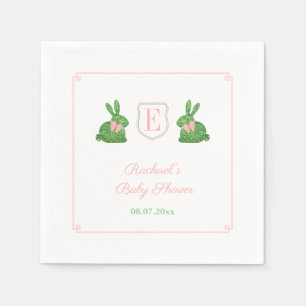 Servilleta De Papel Encantador Fiesta Baby Shower Chica de conejito de