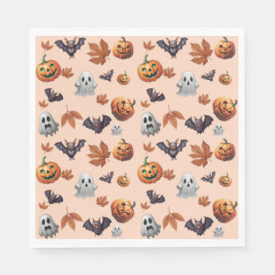 Servilleta De Papel Encantador Halloween espeluznante de otoño