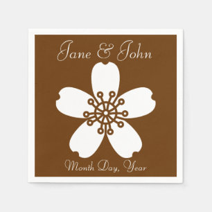 Servilleta De Papel Encantador Sakura en toallas de chocolate